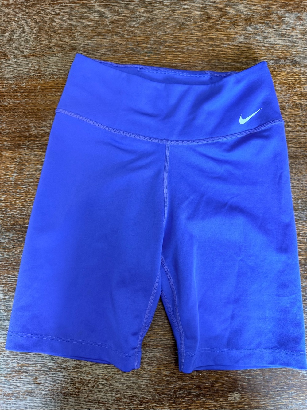 Nike Women’s Violet Mid-Rise Bike Shorts with Swoosh